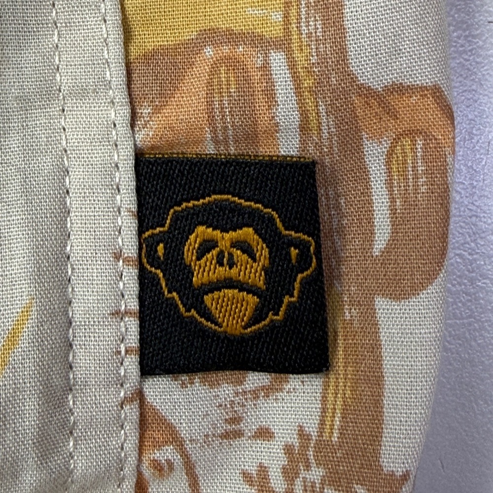 Howler Brothers Mens Large Desert Print Short Sleeve Pearl Snap Shirt Tan Orange - Picture 7 of 12